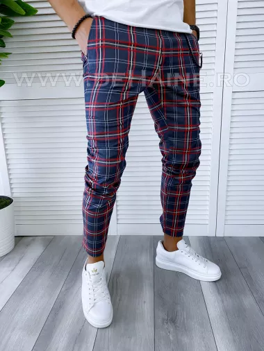 Pantaloni barbati casual regular fit in carouri B1745 10-1 E*